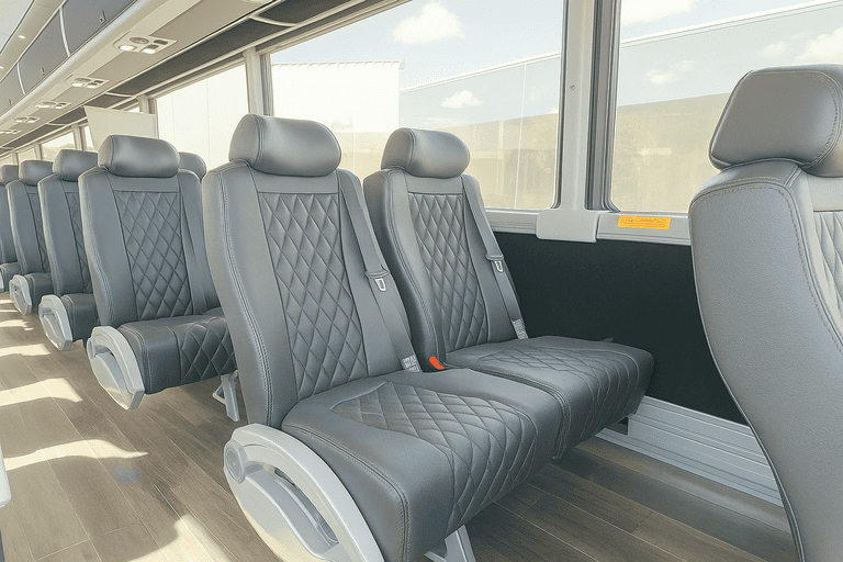 interior of Charter Bus Rental West New York charter bus